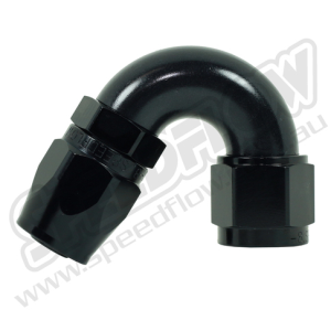 -4 100 SERIES 150 DEGREE HOSE END BLACK