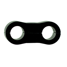 BILLET DUAL HOSE CLAMP -5AN BLACK