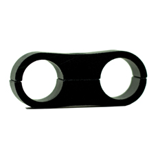 BILLET DUAL HOSE CLAMP -10AN-BLACK