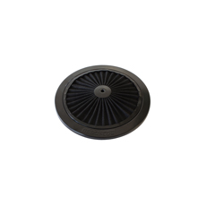 Black Full Flow Air Filter Top Plate 9" diamater