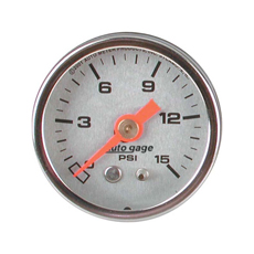 1 1/2 0-15PSI SILVER FUEL PRESSURE