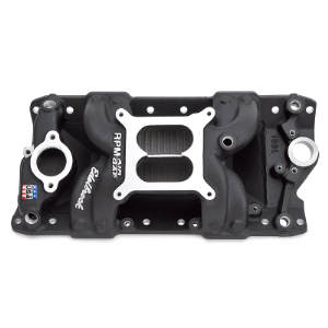 RPM AIR GAP MANIFOLD SBC BLACK